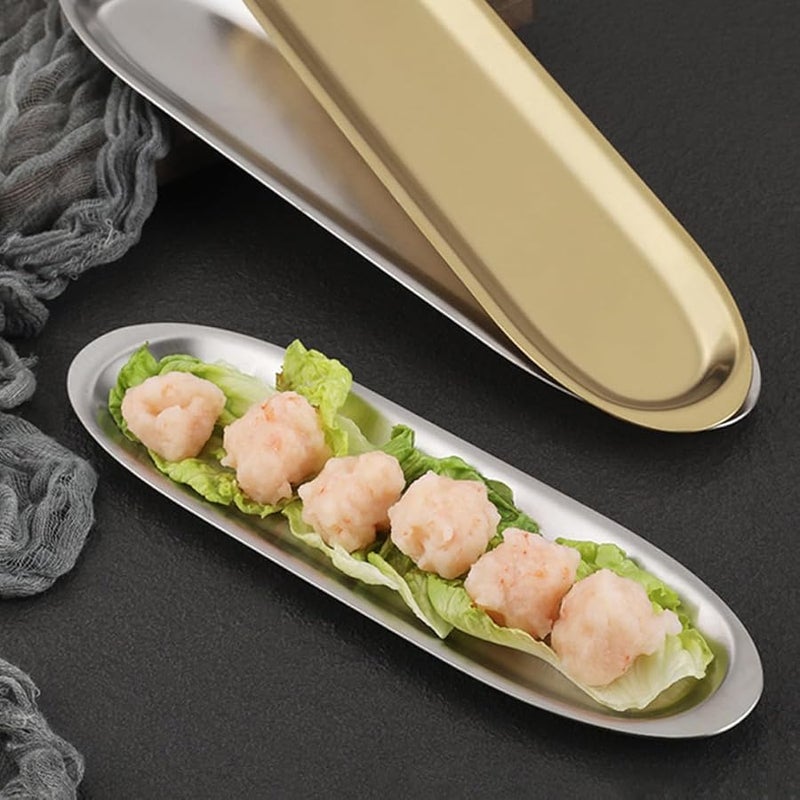 Stainless Steel Meatball Serving Plate 27cm Sushi Bbq Dinner Dish For Restaurant Household - Image 4